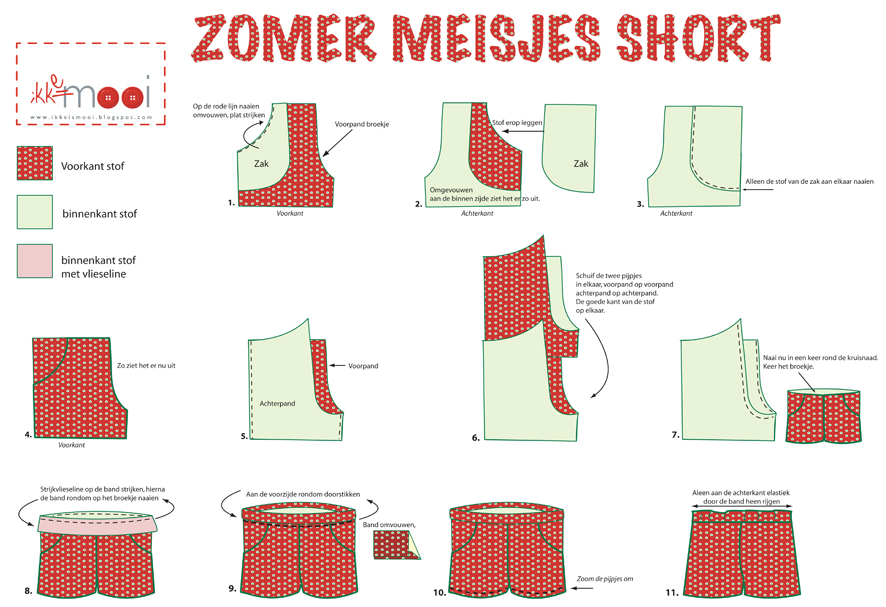 patroon korte broek patroon korte broek